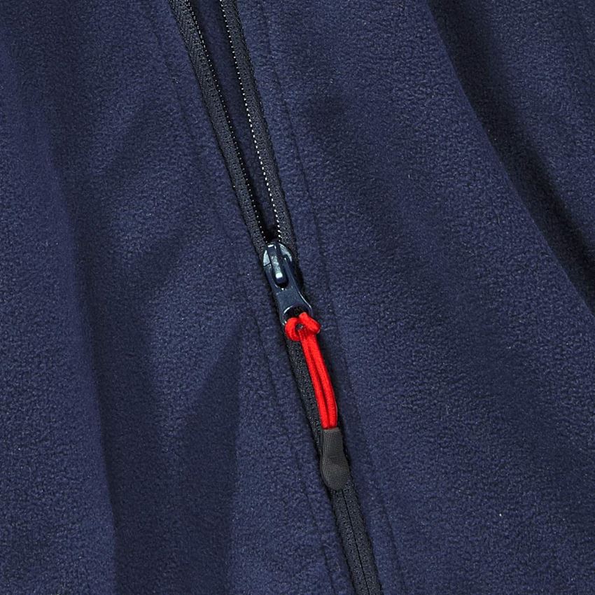Kou: Dames Fleecejack e.s.classic + donkerblauw 2