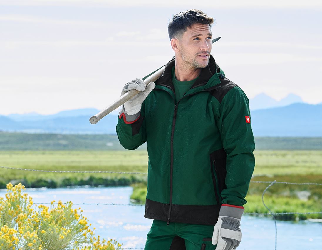 Werkjassen: e.s. 3 in 1 functionele jack, heren + groen/zwart