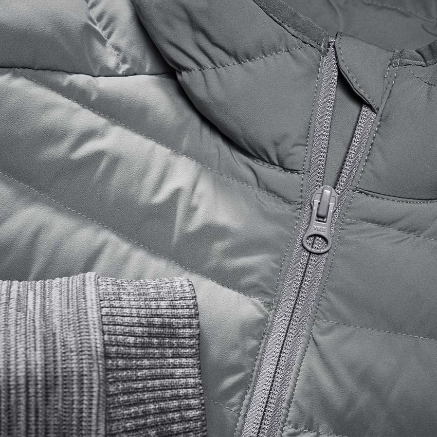 Werkjassen: Hybrid gebreid capuchonjack e.s.motion ten, dames + graniet melange 2