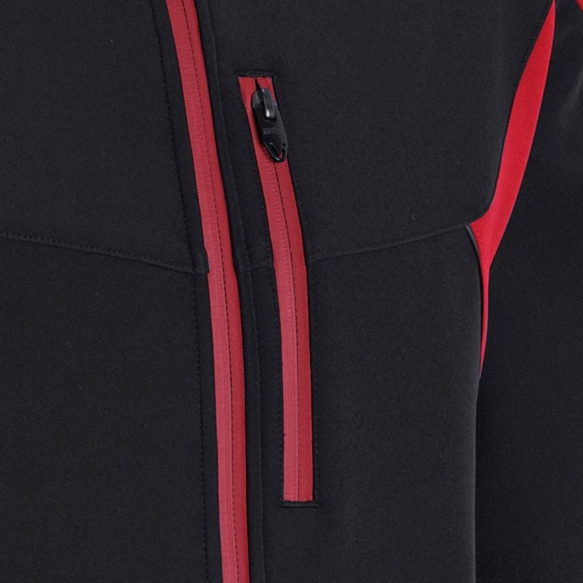 Werkjassen: Softshelljack e.s.vision + zwart/rood 2