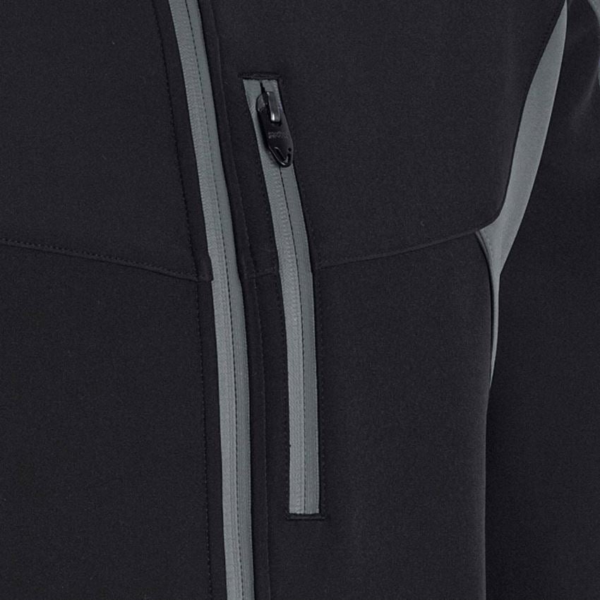Werkjassen: Softshelljack e.s.vision + zwart/cement 2