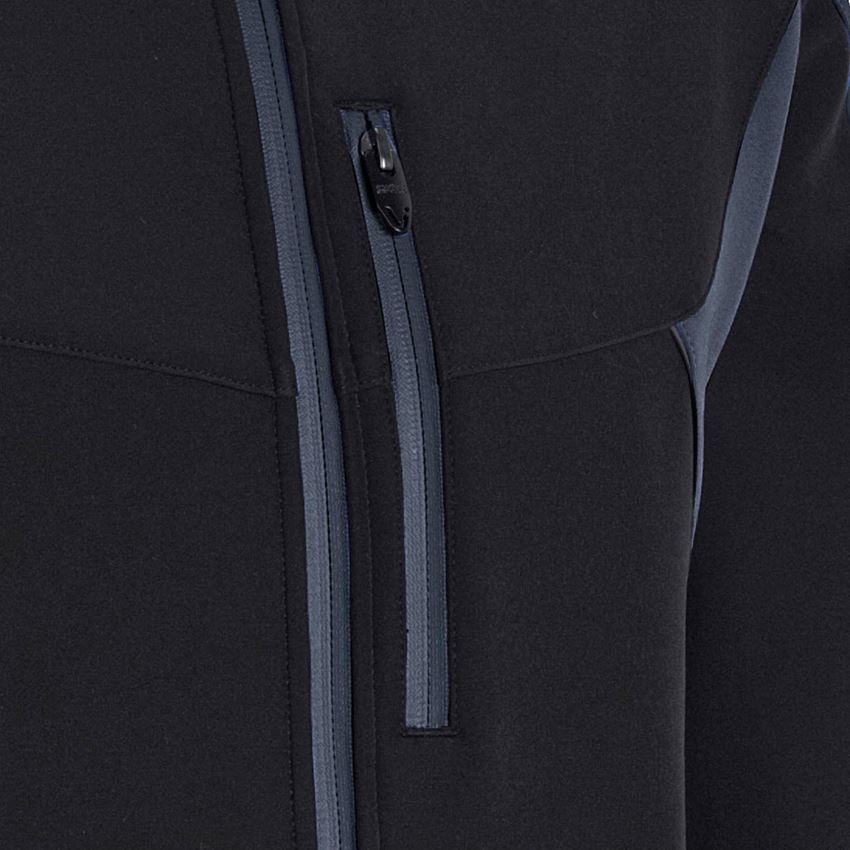 Werkjassen: Softshelljack e.s.vision + zwart/pacific 2
