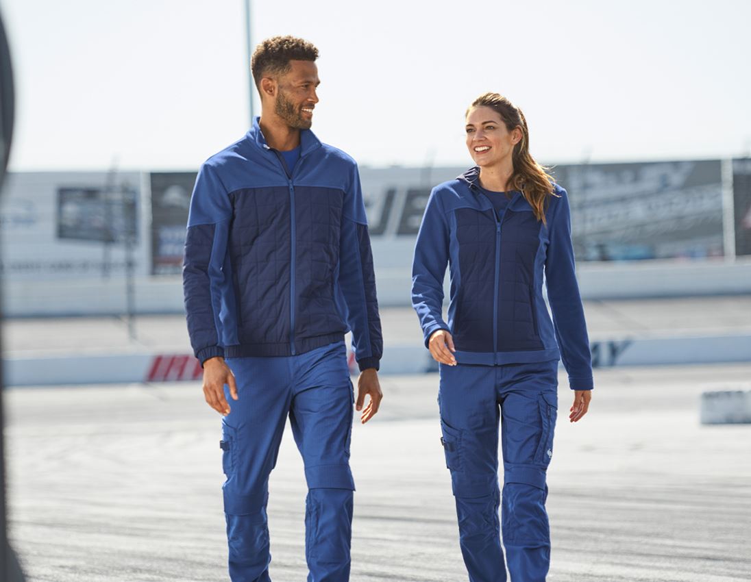 Werkjassen: Hybride fleecejack e.s.concrete + alkalisch blauw/diepblauw 3