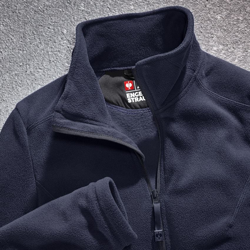 Werkjassen: e.s. Fleecejack CI, dames + donkerblauw 2