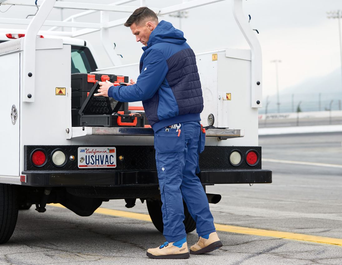 Werkjassen: Pilotenjack met capuchon e.s.concrete + alkalisch blauw/diepblauw 1