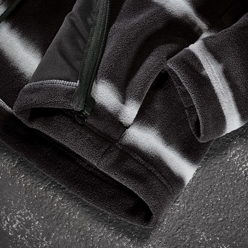 Onderwerpen: Fleece capuchonjack tie-dye e.s.motion ten, kinder + oxidezwart/magneetgrijs 2