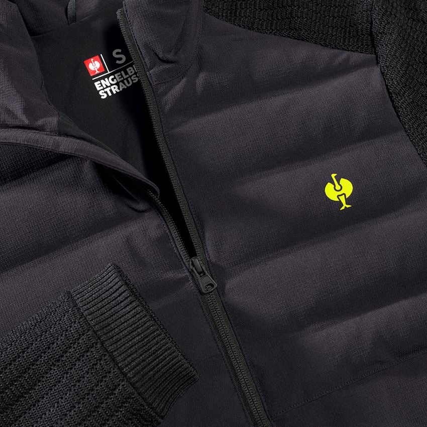 Werkjassen: Hybride gebreid jack e.s.trail + zwart/zuurgeel 2