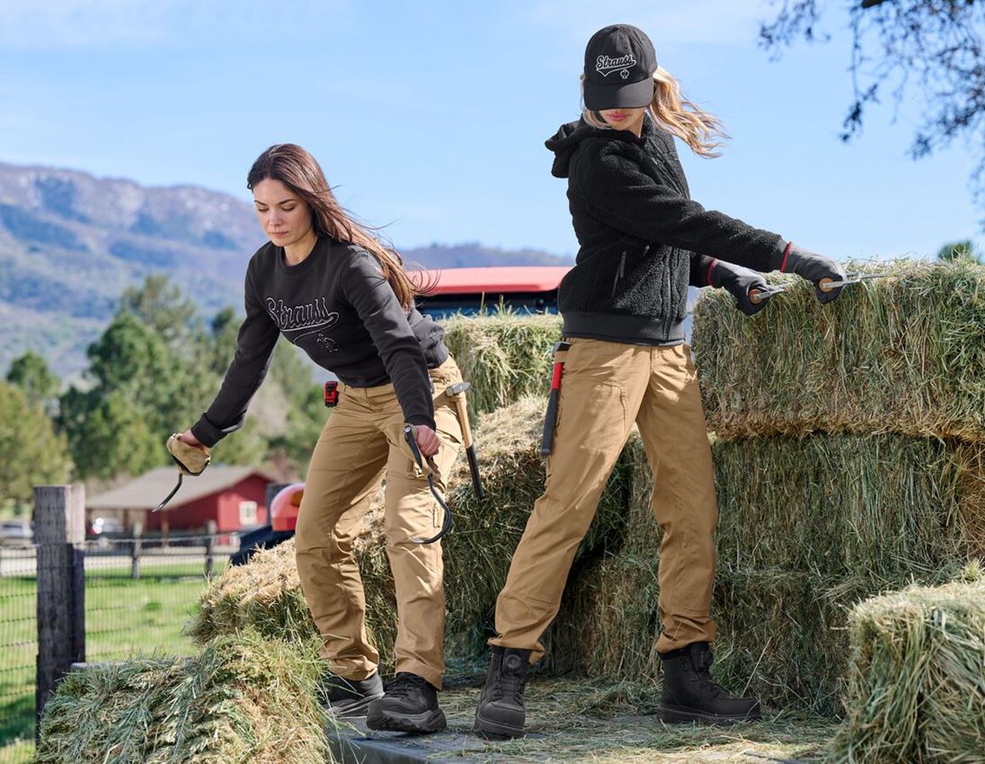 Werkjassen: Vezelbont capuchonjack e.s.e:pic, dames + zwart 3