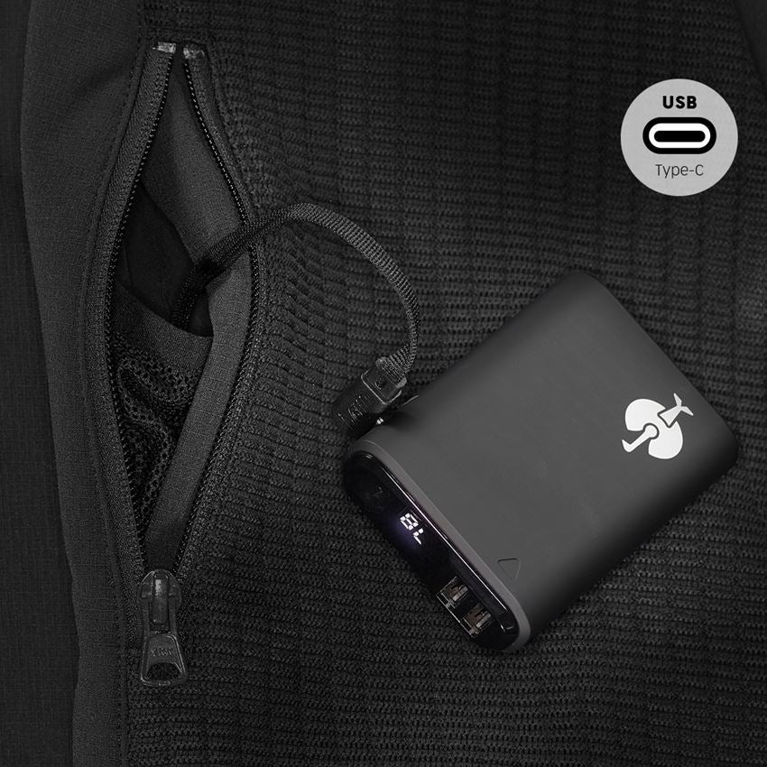 Werkjassen: Verw.hybride gebreid capuchonjack e.s.trail, dames + zwart 2