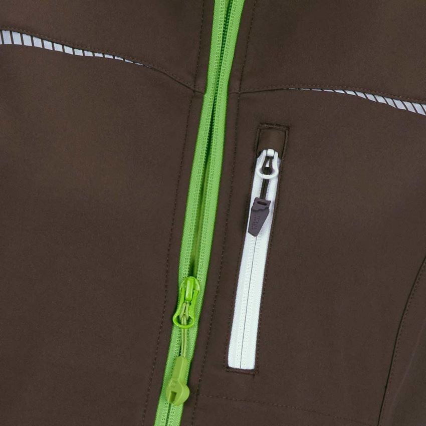 Werkvesten: Softshell-bodywarmer e.s.motion 2020, dames + kastanje/zeegroen 2
