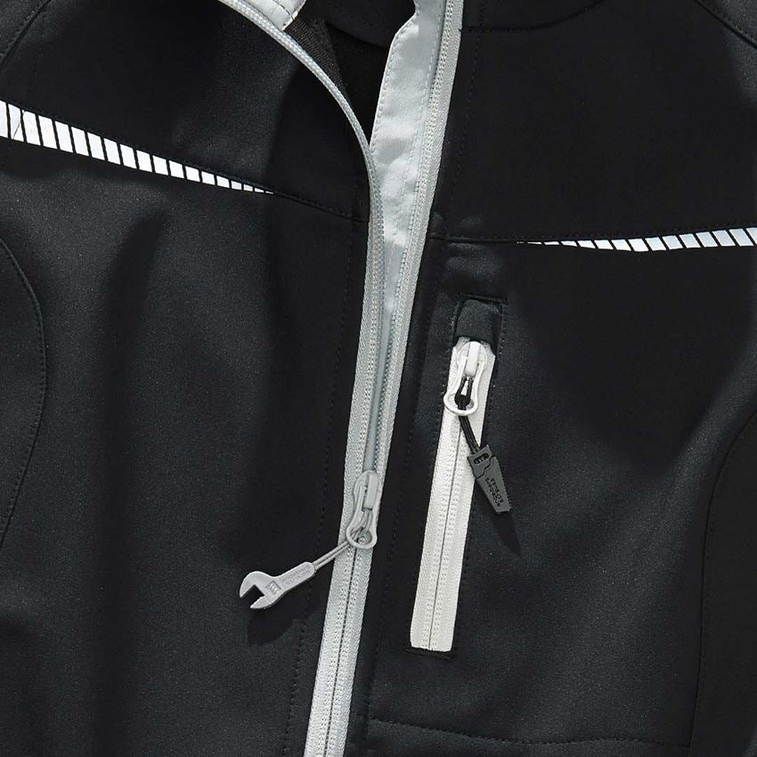 Werkvesten: Softshell-bodywarmer e.s.motion 2020, dames + zwart/platina 2