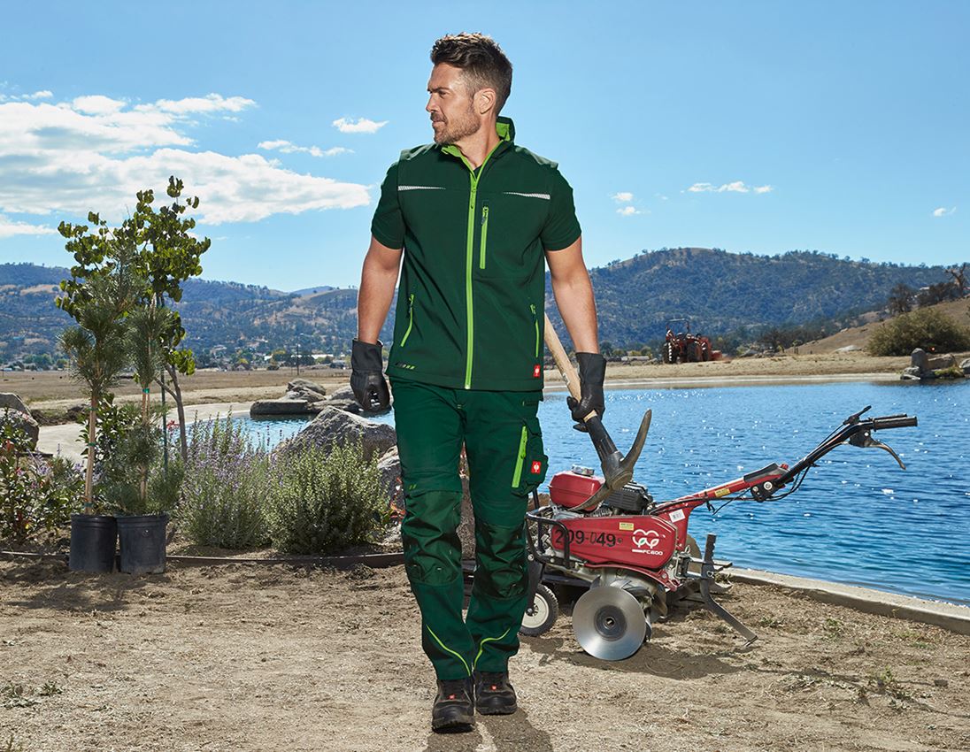 Werkvesten: Softshell-bodywarmer e.s.motion 2020 + groen/zeegroen 1