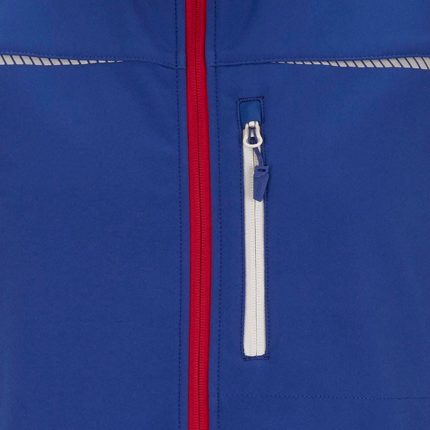 Werkvesten: Softshell-bodywarmer e.s.motion 2020 + korenblauw/vuurrood 2