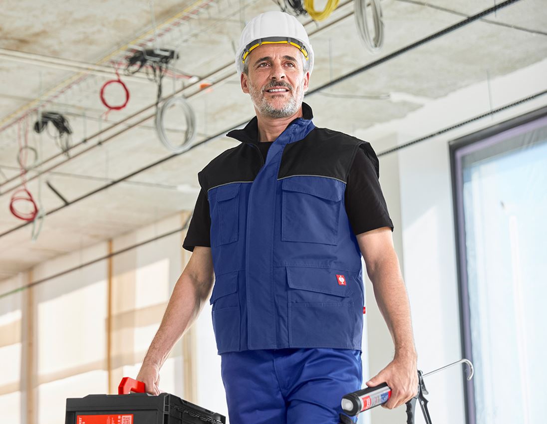 Werkvesten: Bodywarmer e.s.image + korenblauw/zwart