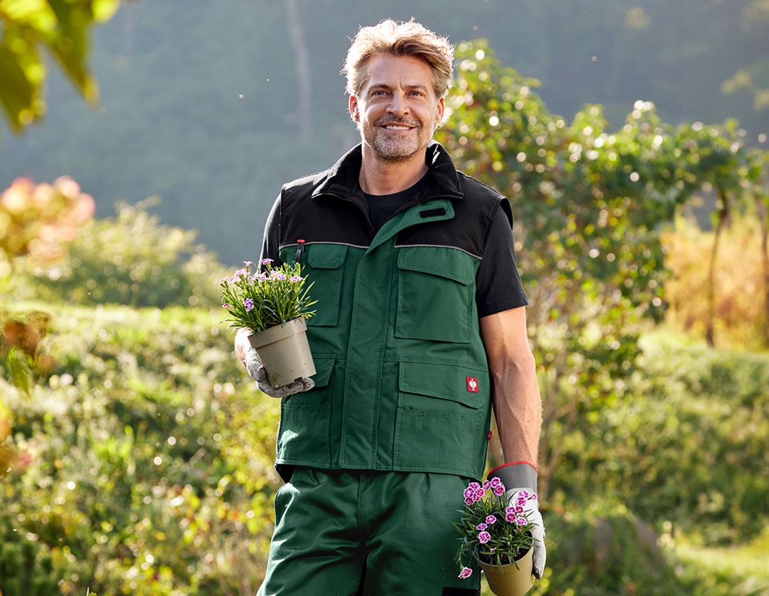 Werkvesten: Bodywarmer e.s.image + groen/zwart