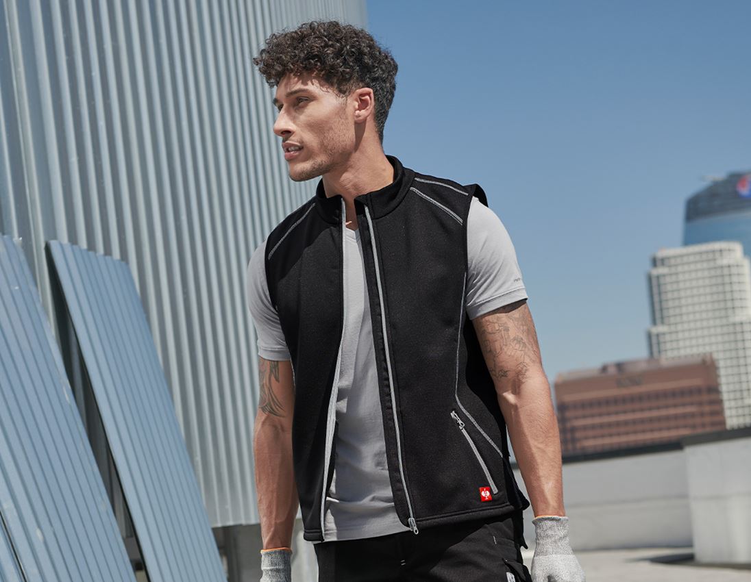 Werkvesten: Function bodywarmer thermostretch e.s.motion 2020 + zwart/platina