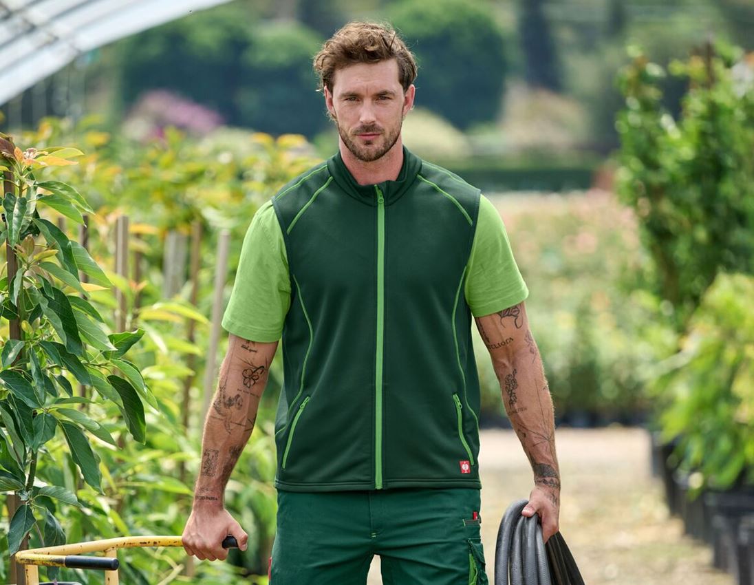 Werkvesten: Function bodywarmer thermostretch e.s.motion 2020 + groen/zeegroen