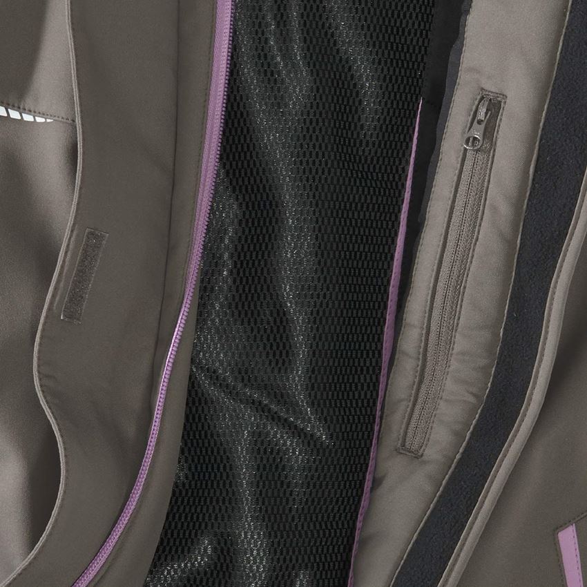 Werkvesten: Winter softshellbodywarmer e.s.motion 2020, dames + steen/lavendel 2
