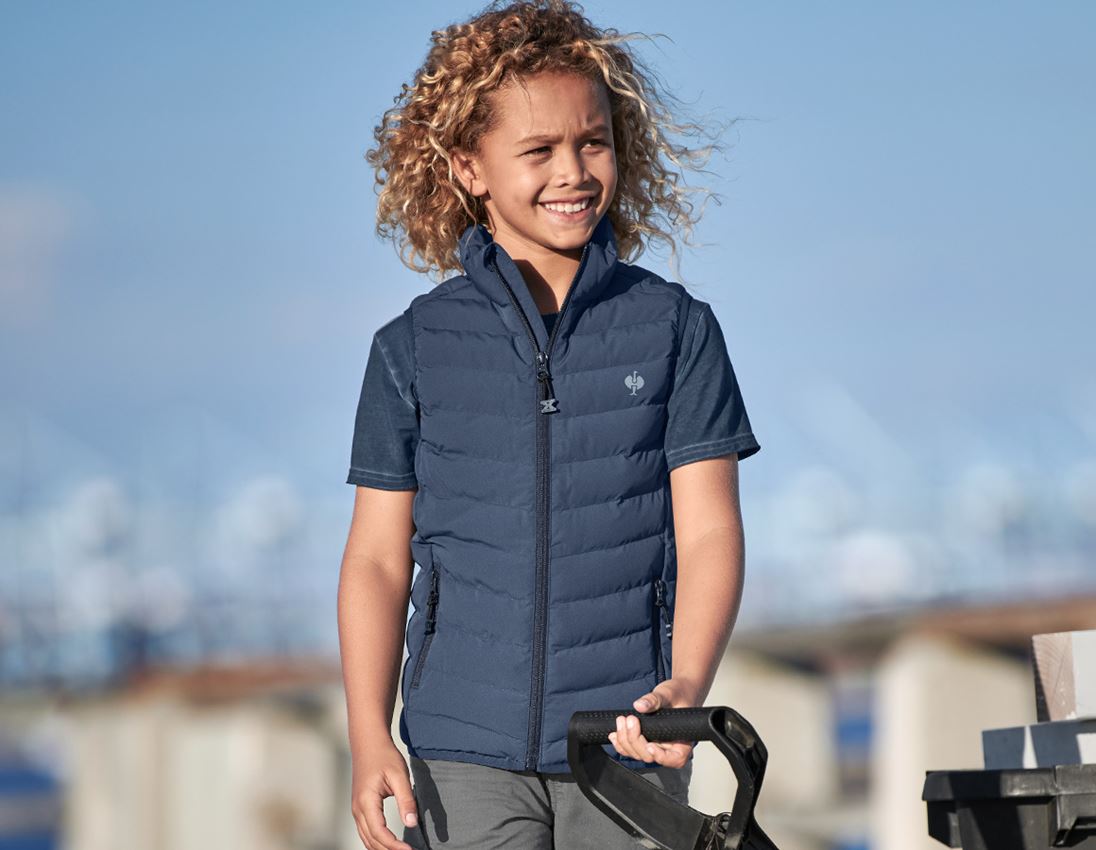 Bodywarmer: Bodywarmer e.s.motion ten, kinderen + leisteenblauw