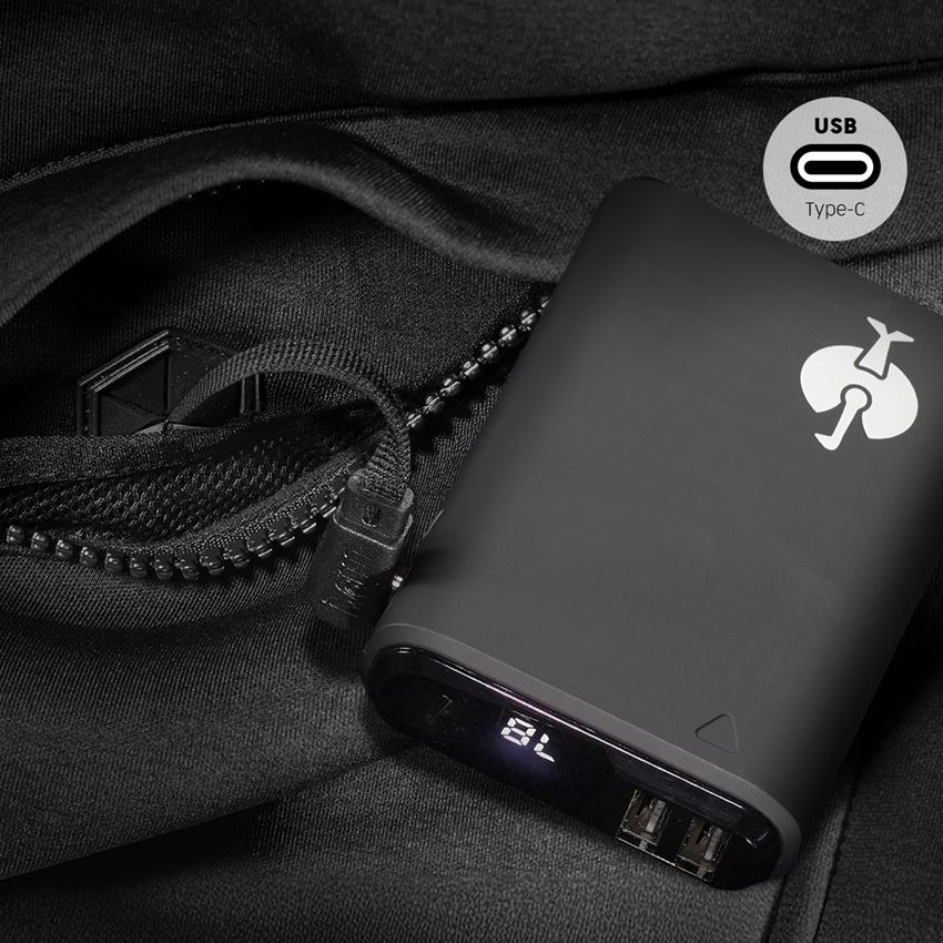 Werkvesten: e.s. Verwarmingsvest climafoam + zwart melange 2