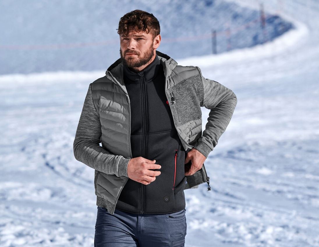 Werkvesten: e.s. Verwarmingsvest climafoam + zwart melange 3