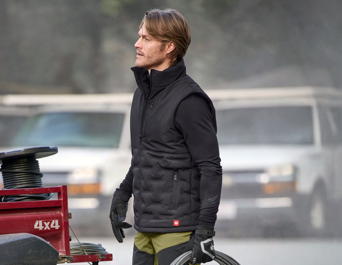 Werkvesten: e.s. Padded-bodywarmer + zwart 1