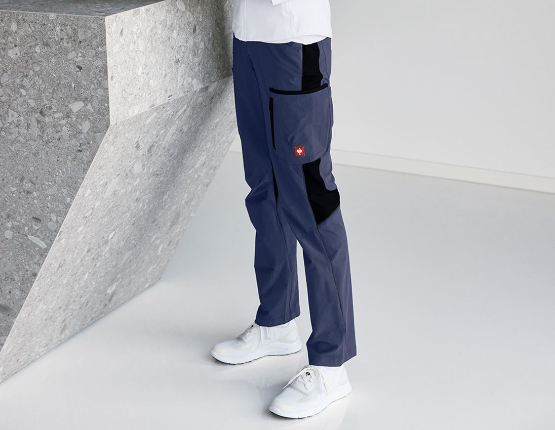 Onderwerpen: Cargobroek e.s.vision stretch, dames + diepblauw
