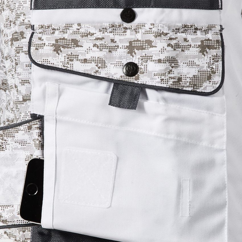 Werkbroeken: e.s. Short Pixel + wit/grijs/petrol 2