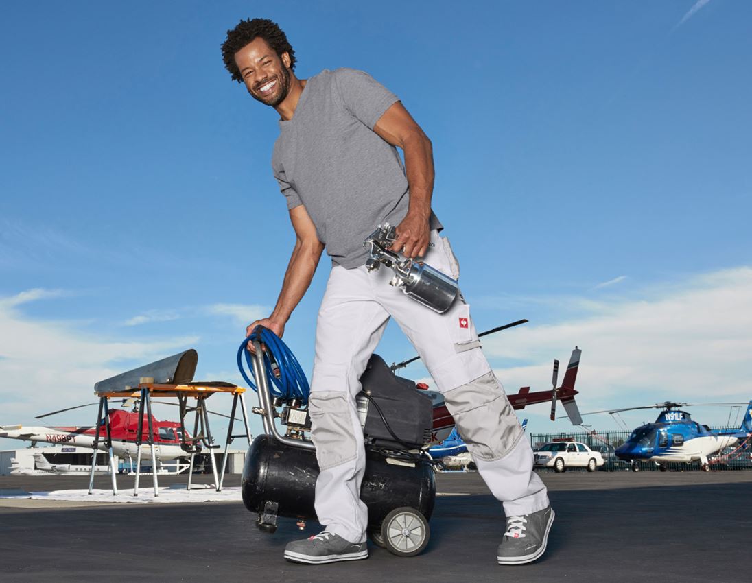 Werkbroeken: Jeans e.s.motion denim + wit/zilver 1