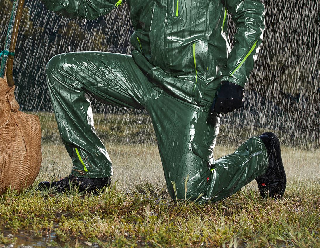 Werkbroeken: Regenwerkbroek e.s.motion 2020 superflex + groen/zeegroen