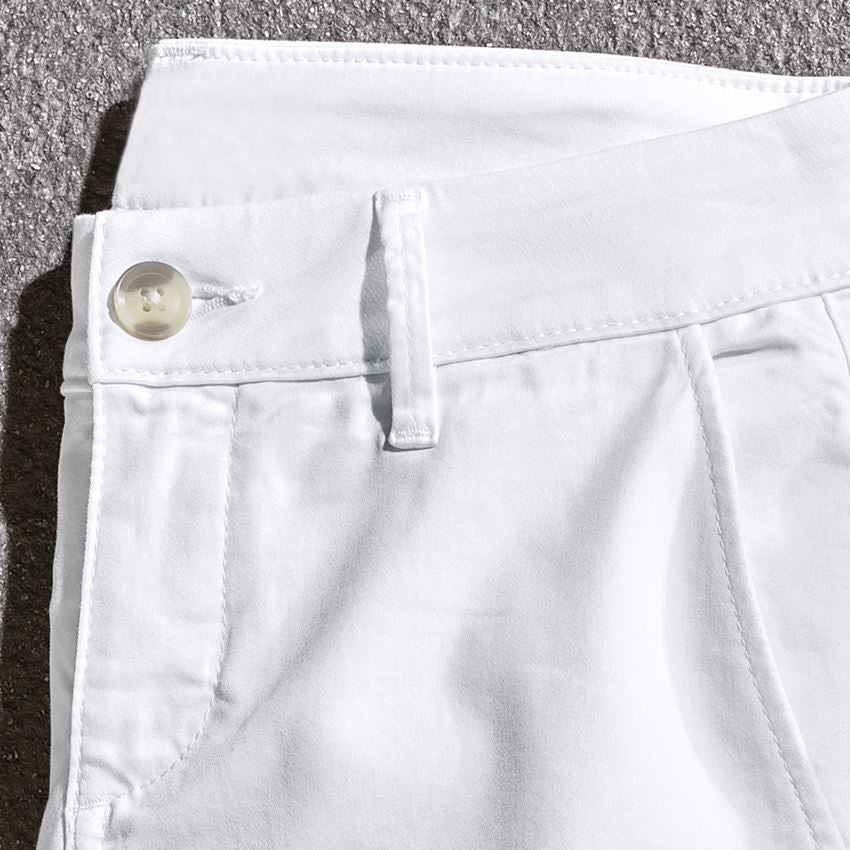 Werkbroeken: e.s. 5-pocket-werkbroek chino, dames + wit 2