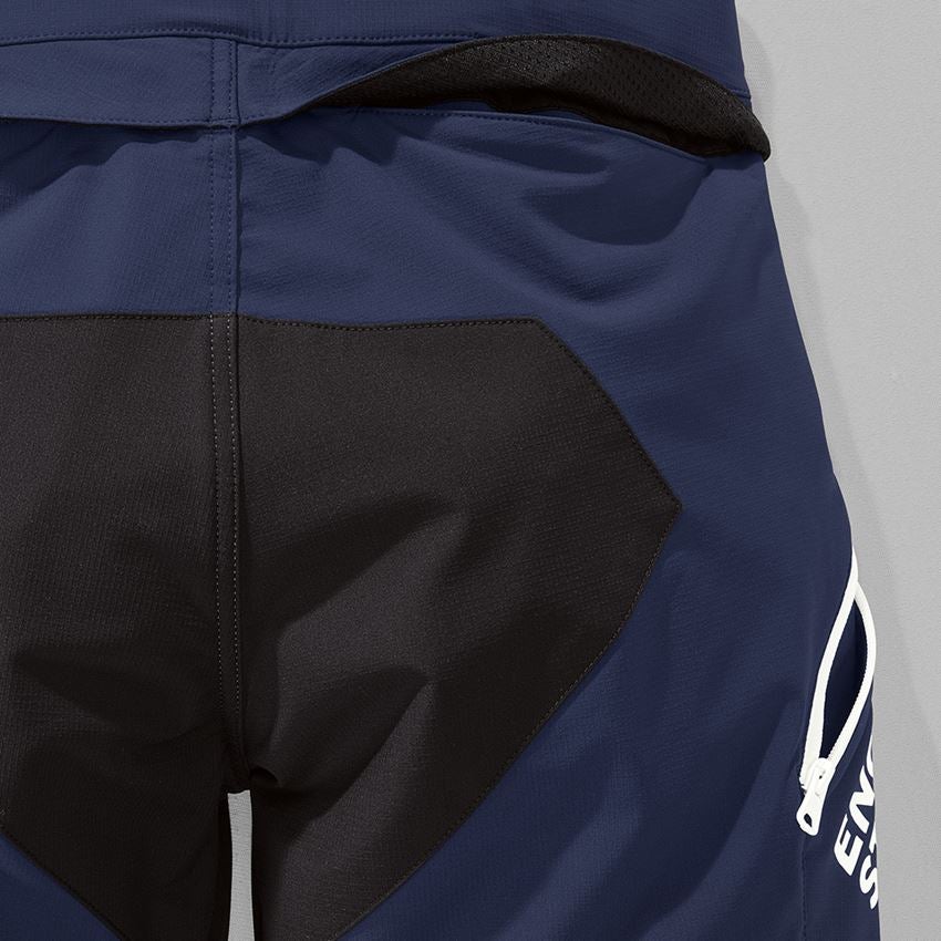 Werkbroeken: Functioneel short e.s.trail + diepblauw/wit 2