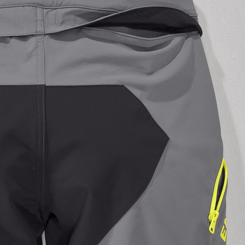 Werkbroeken: Functioneel short e.s.trail + bazaltgrijs/zuurgeel 2