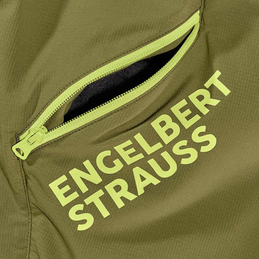 Werkbroeken: Functioneel short e.s.trail + jeneverbesgroen/limegroen 2