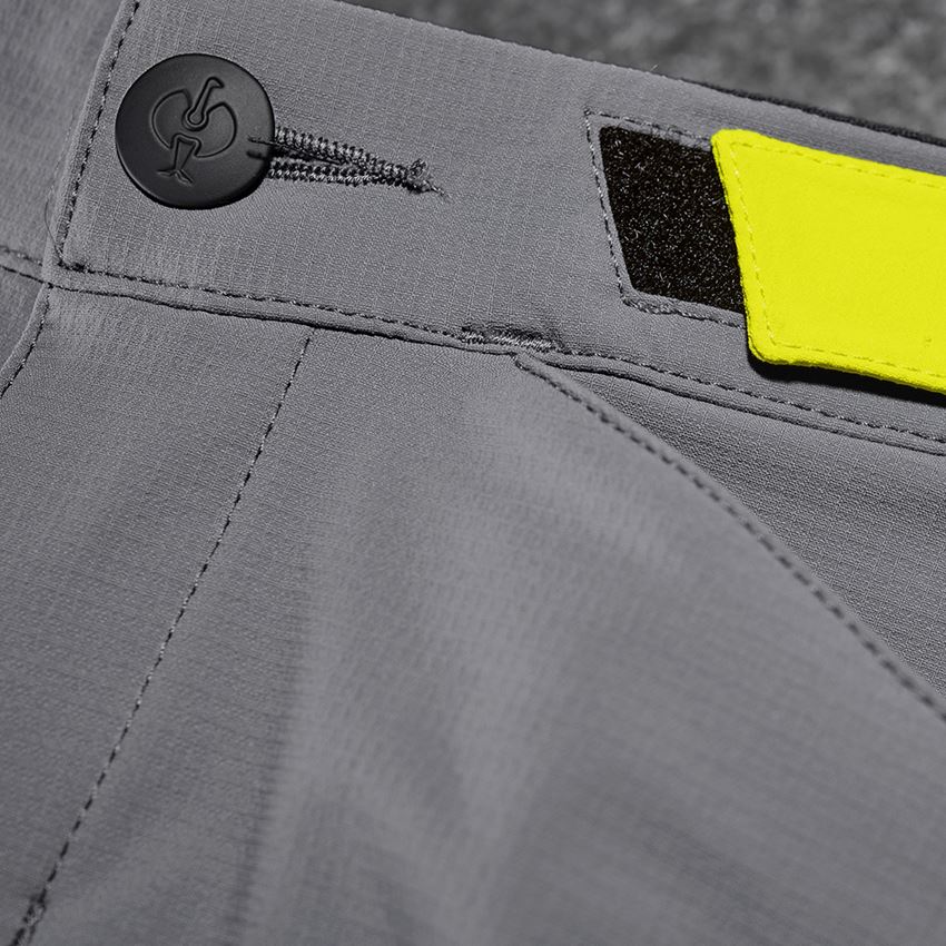 Shorts: Functioneel short e.s.trail, kinderen + bazaltgrijs/zuurgeel 2