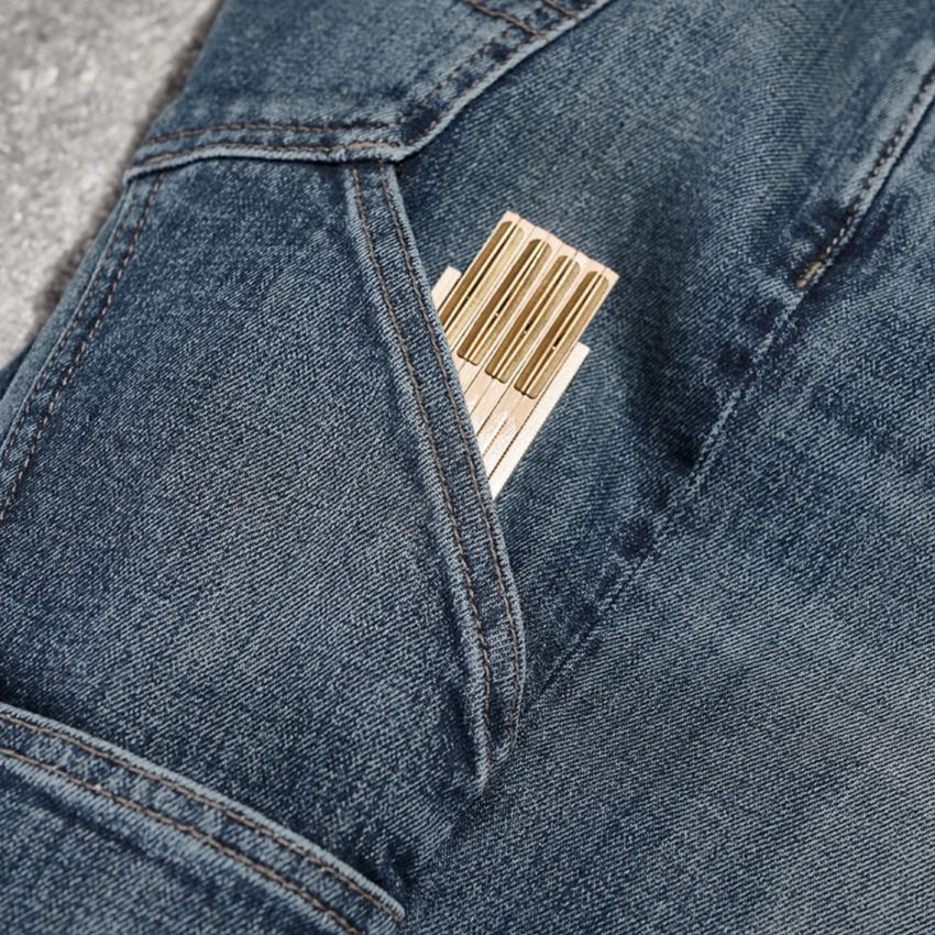 Werkbroeken: e.s. 5-pocket-stretch-jeans met duimstokzakje + mediumwashed 2