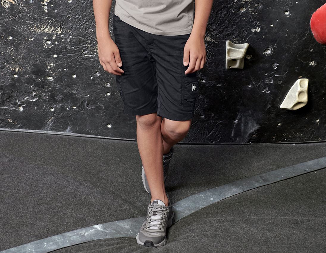 Shorts: Cargoshort e.s.motion ten zomer, kinderen + zwart
