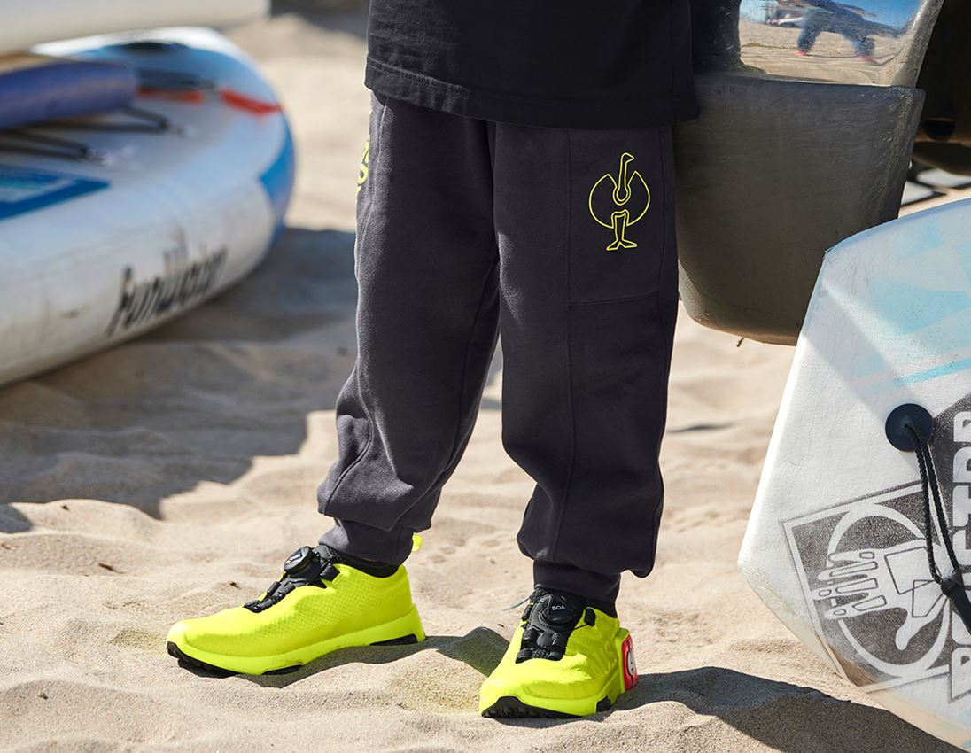 Accessoires: Sweat pants light  e.s.trail, kinderen + zwart/zuurgeel