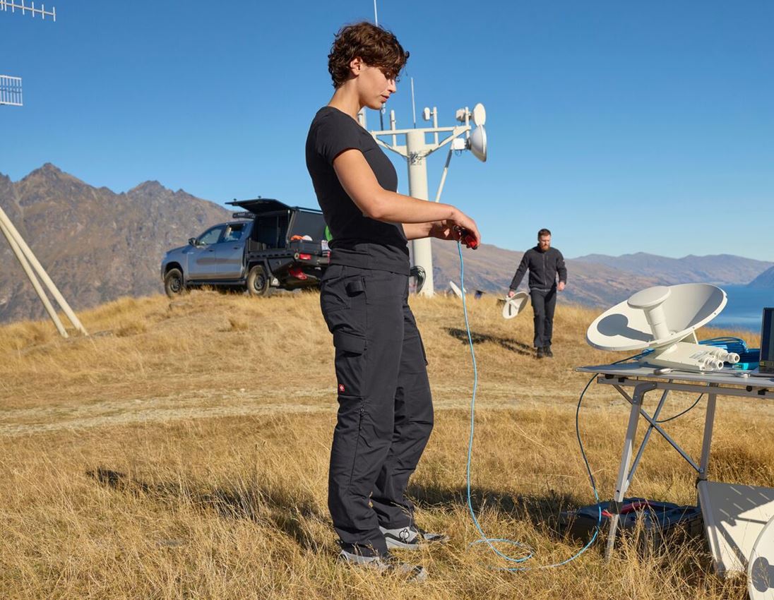 Werkbroeken: Werkbroek e.s.e:pic ripstop, dames + zwart 3