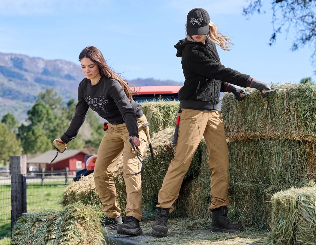 Werkbroeken: Werkbroek e.s.e:pic ripstop, dames + amandelbruin 4