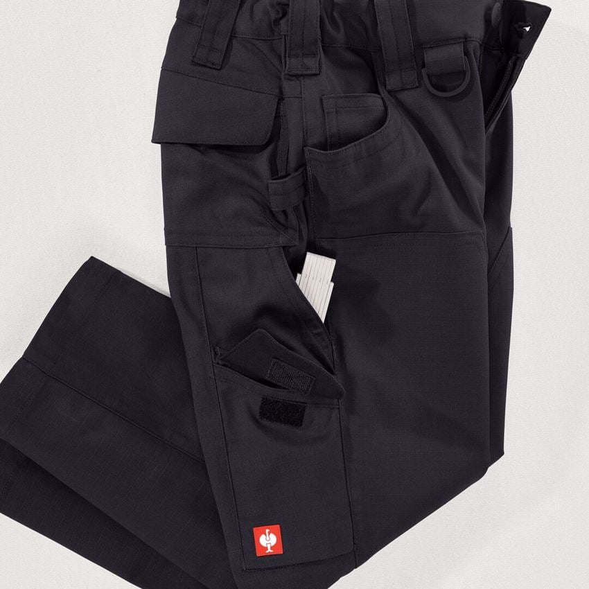 Broeken: Double Front broek e.s.e:pic ripstop, kinderen + zwart 2