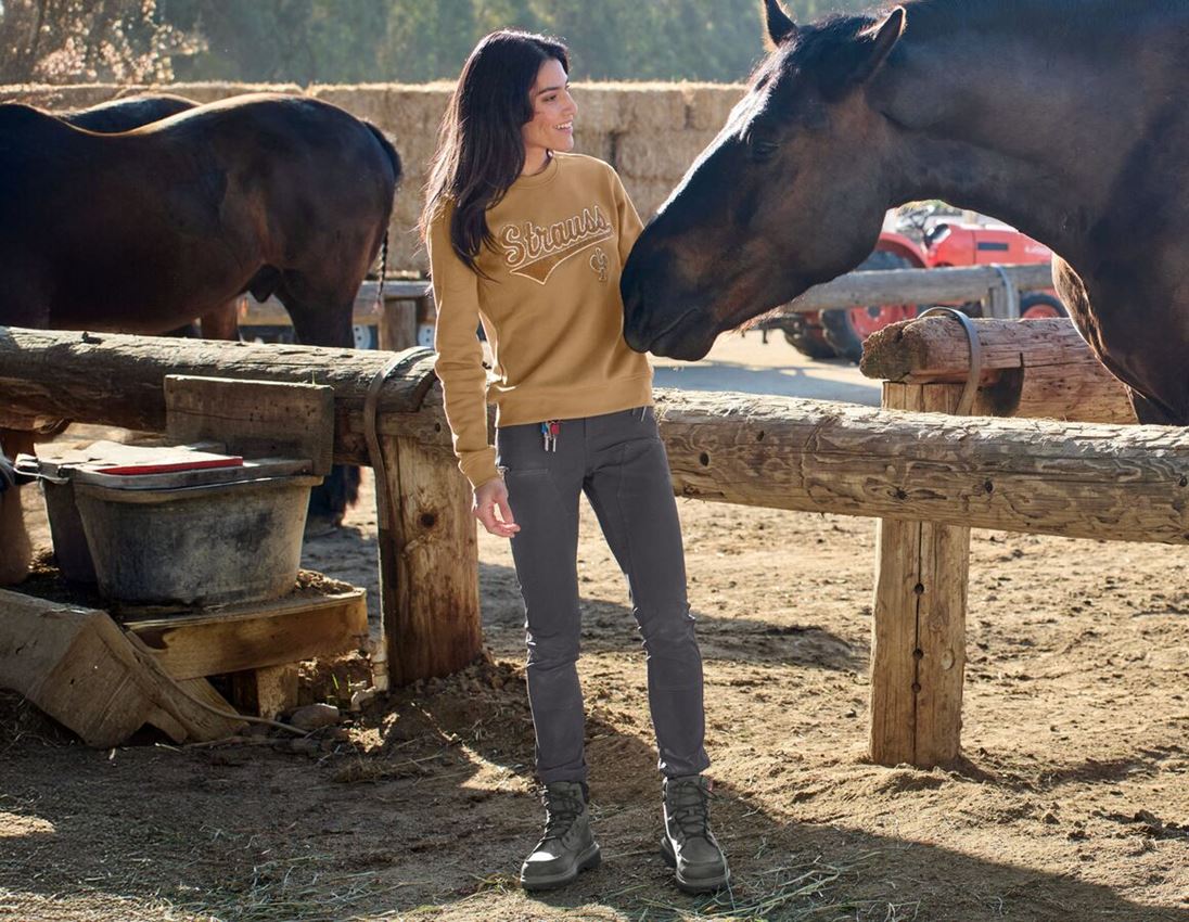 Werkbroeken: Double Front legging e.s.e:pic, dames + carbongrijs 2