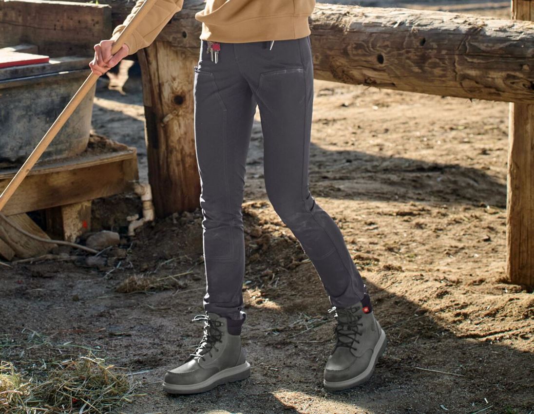 Werkbroeken: Double Front legging e.s.e:pic, dames + carbongrijs