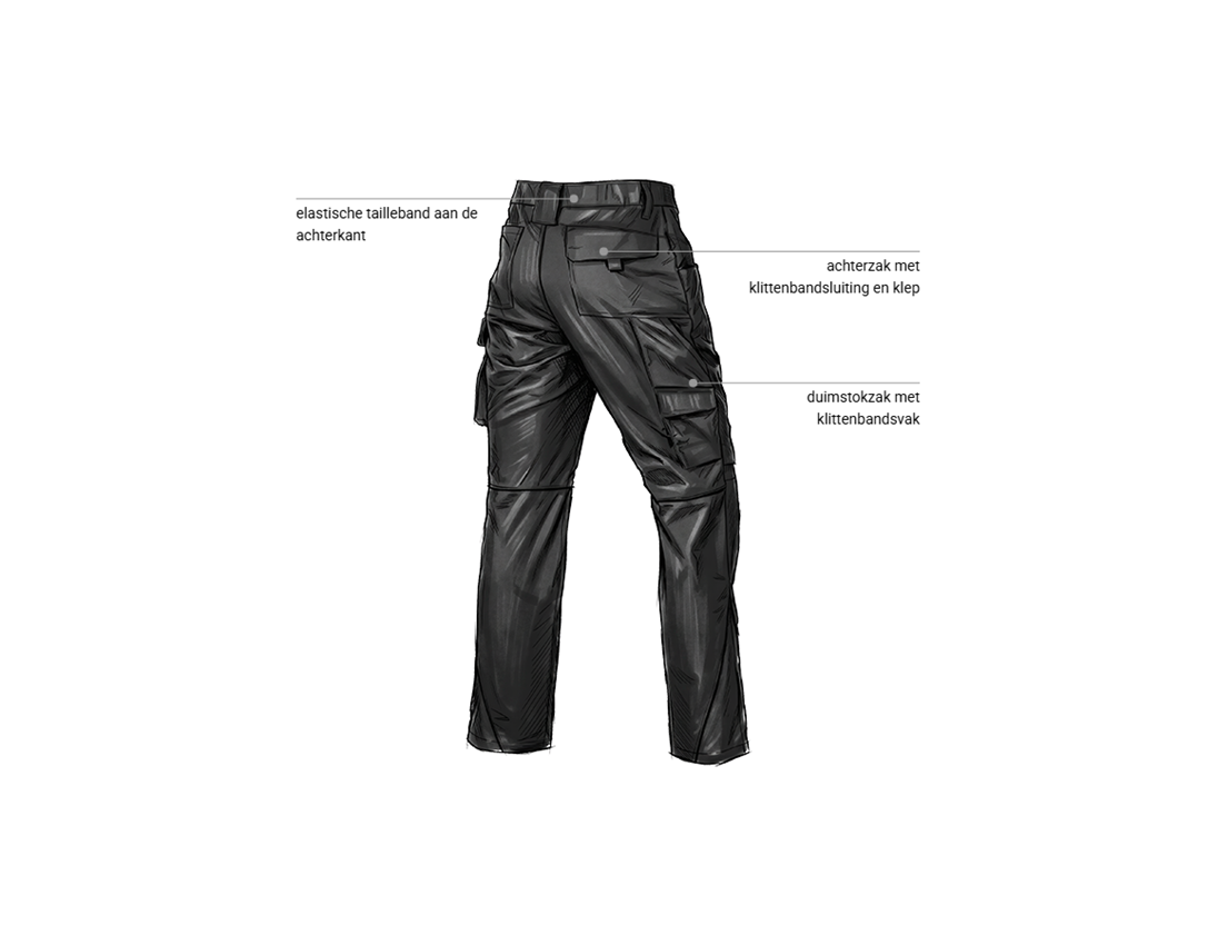 Werkbroeken: Werkbroek e.s.line.core + zwart 2