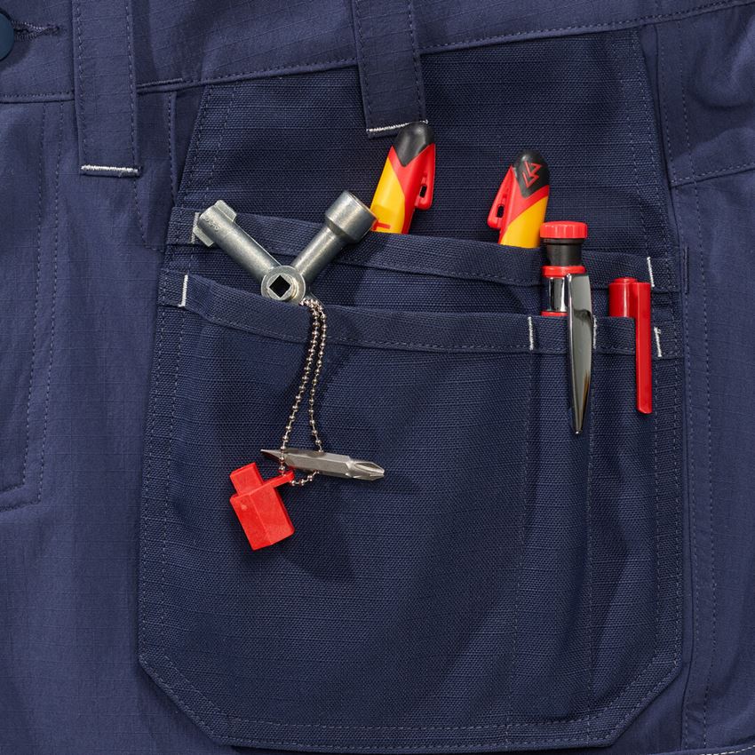 Werkbroeken: Stretch holster werkbroek e.s.line.core + donkerblauw/platina 2