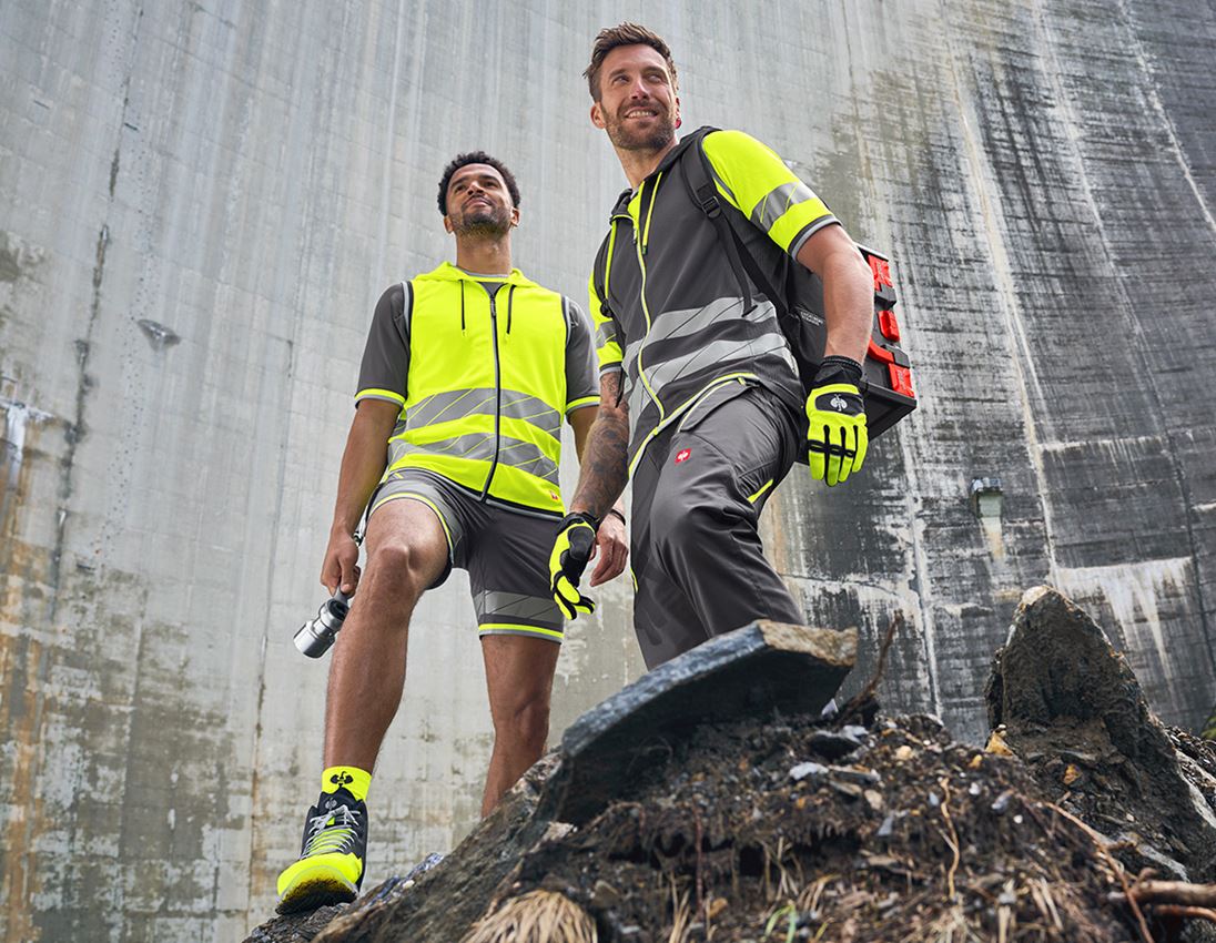 Werkvesten: Reflex functionele bodywarmer e.s.ambition + antraciet/signaalgeel 2