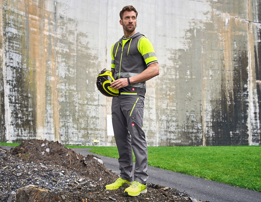 Werkvesten: Reflex functionele bodywarmer e.s.ambition + antraciet/signaalgeel 3