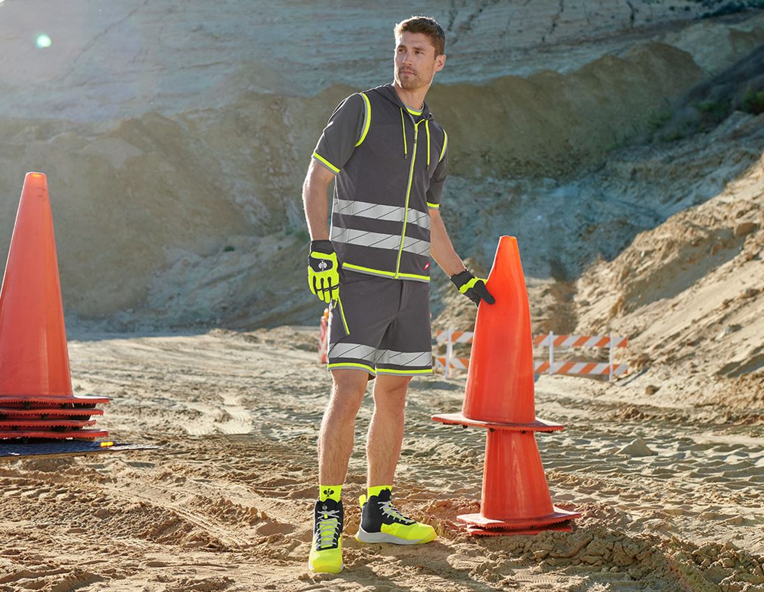 Werkvesten: Reflex functionele bodywarmer e.s.ambition + antraciet/signaalgeel 4