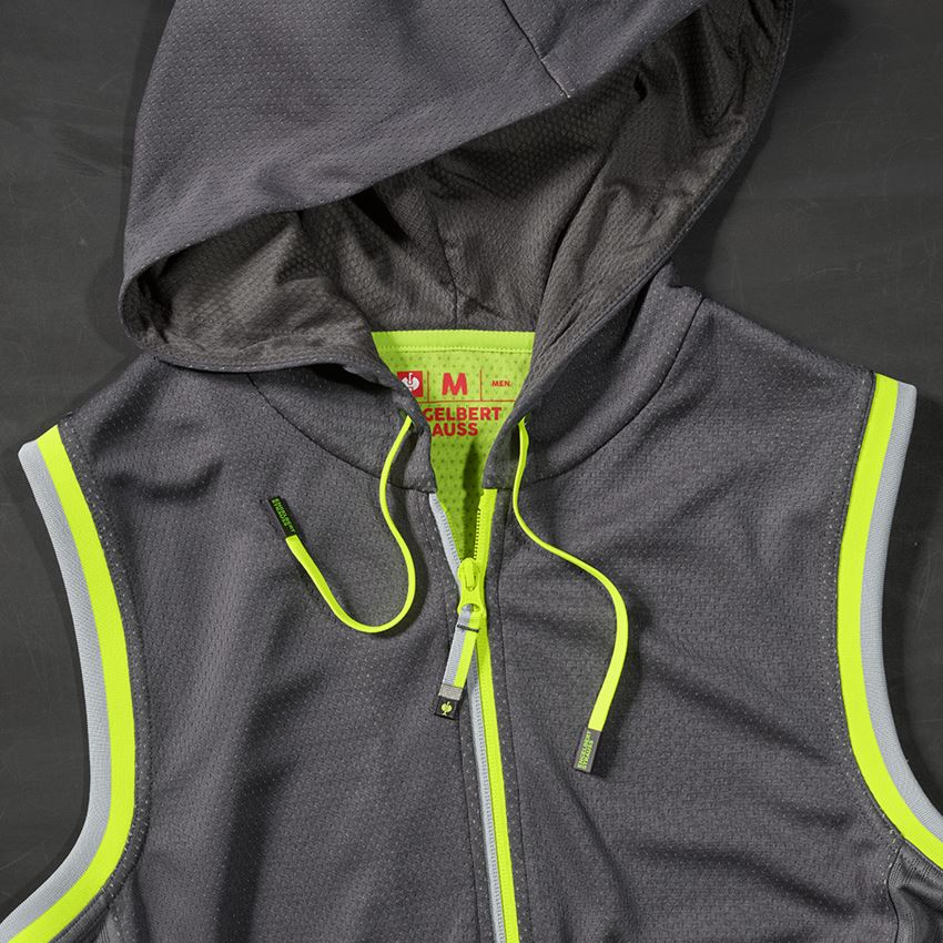 Werkvesten: Reflex functionele bodywarmer e.s.ambition + antraciet/signaalgeel 2