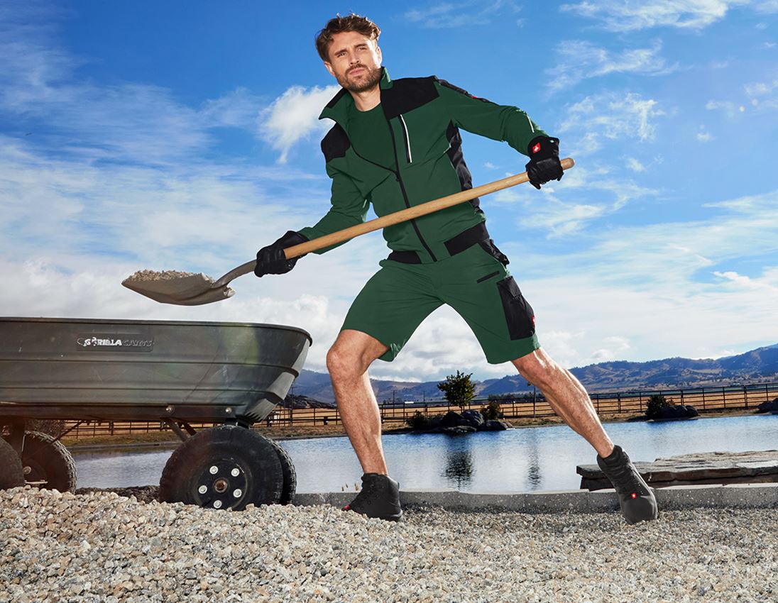Werkbroeken: Functioneel short e.s.dynashield + groen/zwart 1